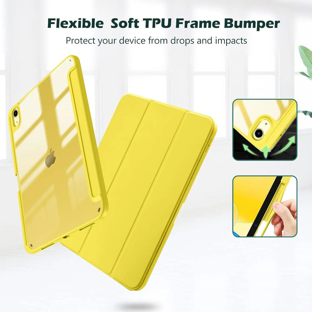 For iPad 10th 11th Generation 2022 Case with Pencil Holder Hybrid Slim Tri-fold Stand Protective Cover - Cozy & Co. Market