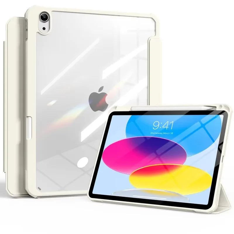 For iPad 10th 11th Generation 2022 Case with Pencil Holder Hybrid Slim Tri-fold Stand Protective Cover - Cozy & Co. Market