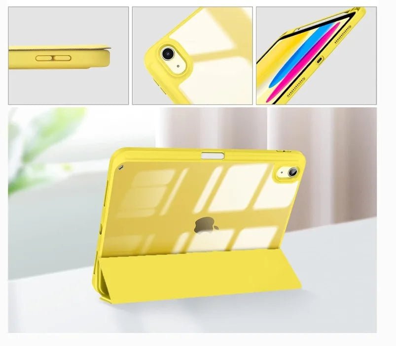 For iPad 10th 11th Generation 2022 Case with Pencil Holder Hybrid Slim Tri-fold Stand Protective Cover - Cozy & Co. Market