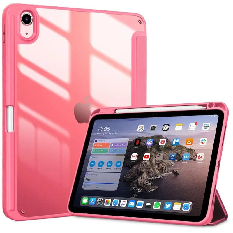 For iPad 10th 11th Generation 2022 Case with Pencil Holder Hybrid Slim Tri-fold Stand Protective Cover - Cozy & Co. Market