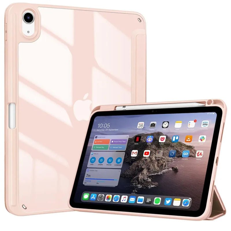 For iPad 10th 11th Generation 2022 Case with Pencil Holder Hybrid Slim Tri-fold Stand Protective Cover - Cozy & Co. Market