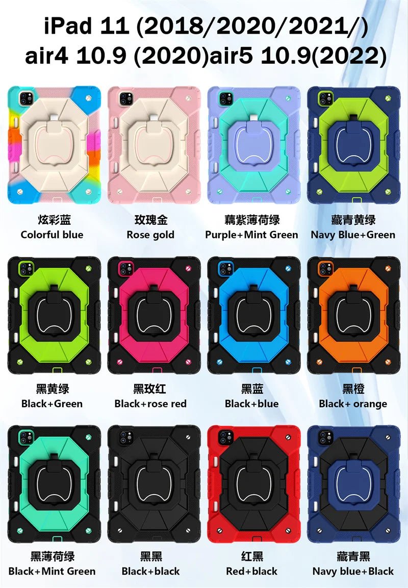 For iPad A16 11th 10th 10.2 9th 8th 7th 9.7 6th Generation Case Shockproof Tablet Cover For iPad Air 7 6 5 4 10.9 3 Pro 11 Funda - Cozy & Co. Market