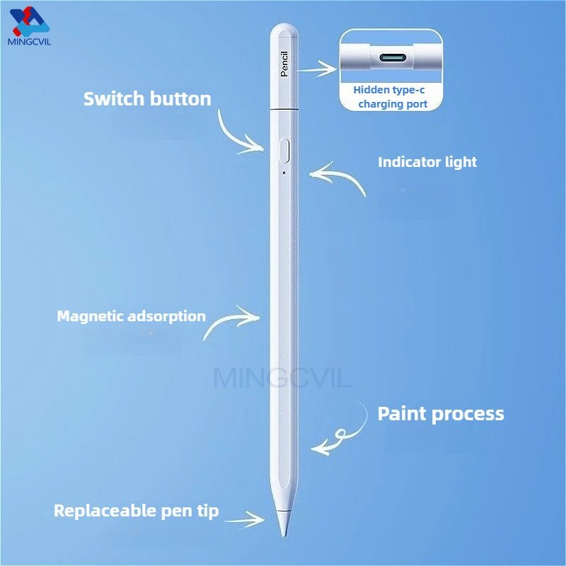 For iPad Pencil 2025 M4 Stylus Pen for Air 6 M2 Pro M3 with Palm Rejection Tilt for iPad Pro 11 12.9 13 7/8/9/10/11th mini 5 6 7 - Cozy & Co. Market