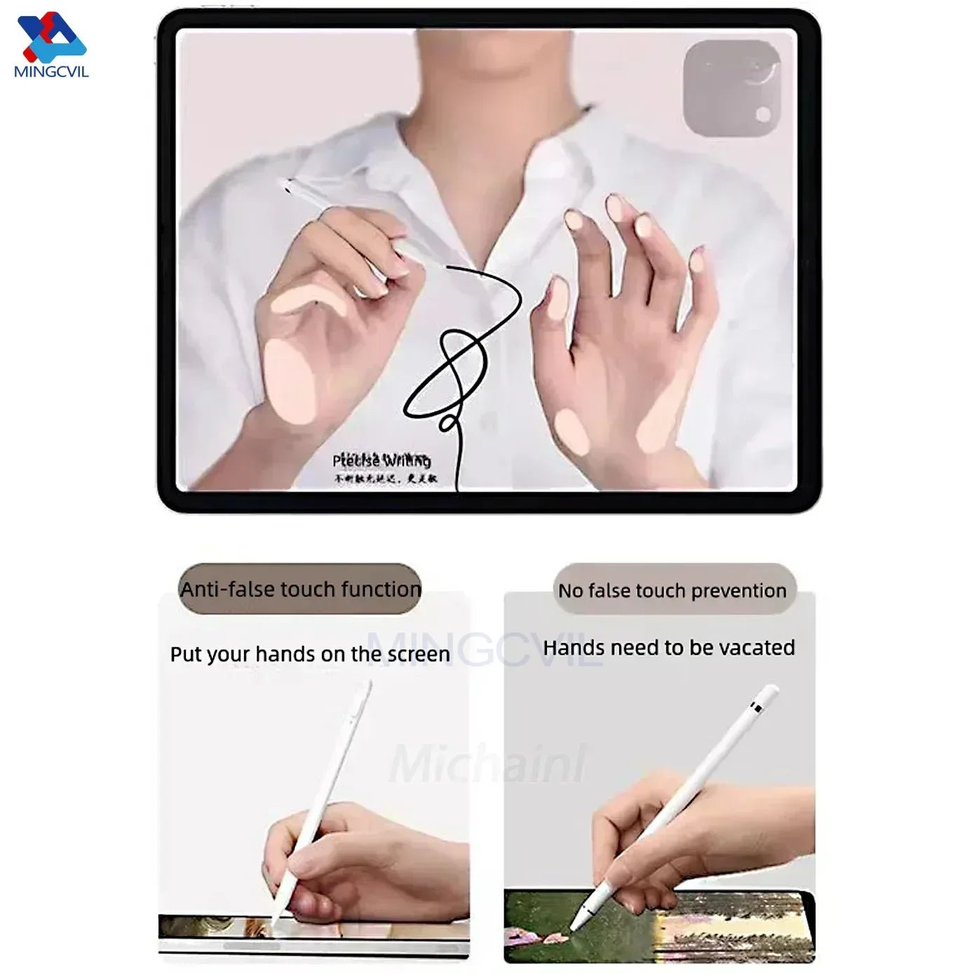 For iPad Pencil 2025 M4 Stylus Pen for Air 6 M2 Pro M3 with Palm Rejection Tilt for iPad Pro 11 12.9 13 7/8/9/10/11th mini 5 6 7 - Cozy & Co. Market