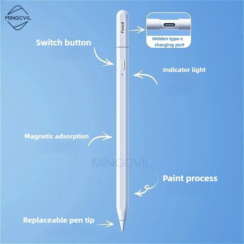 For iPad Pencil 2025 M4 Stylus Pen for Air 6 M2 Pro M3 with Palm Rejection Tilt for iPad Pro 11 12.9 13 7/8/9/10/11th mini 5 6 7 - Cozy & Co. Market