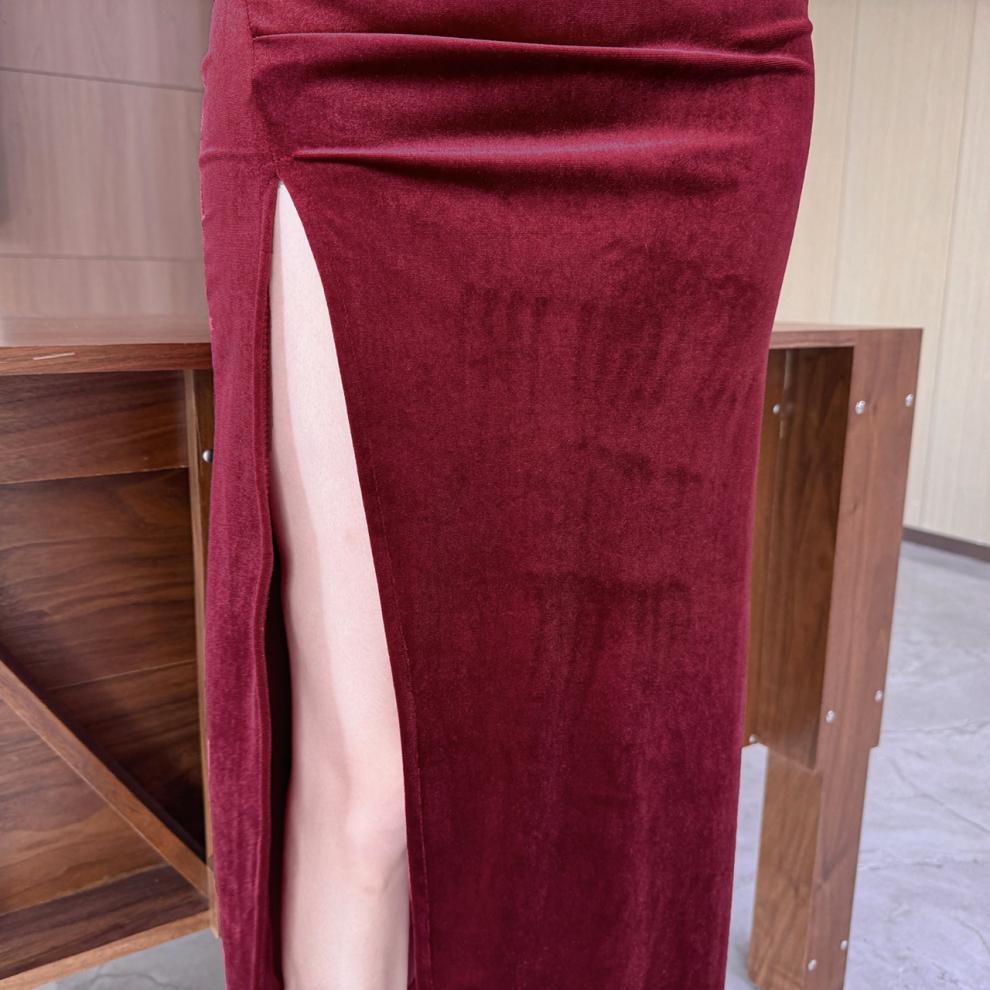 Foreign trade 8738 velvet suspenders dress sexy temperament dress nightclub bar ktv technician work clothes in stock - Cozy & Co. Market