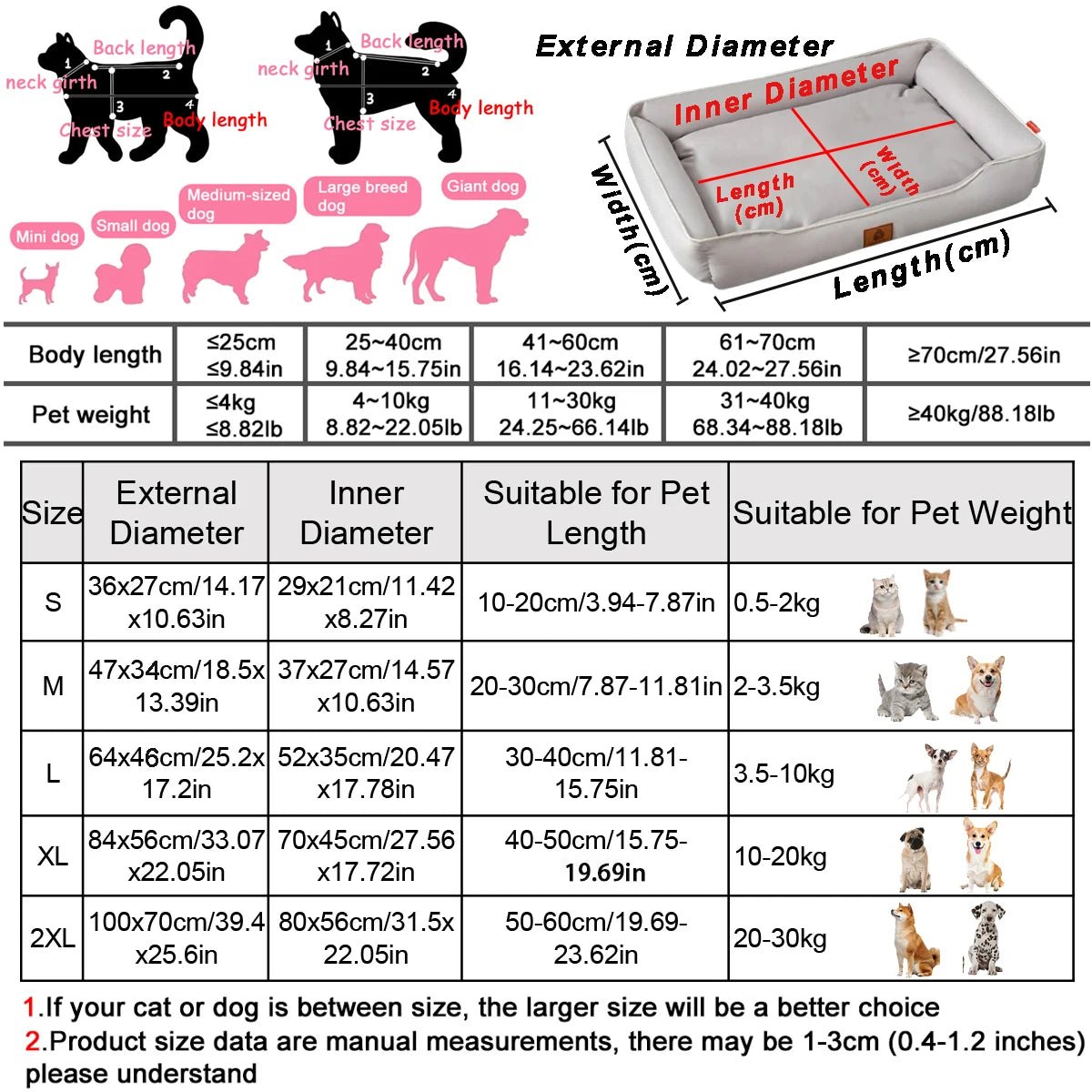 Four Season Square Dog Bed for Large Dog Mattress Bite-resistant Cat Bed Soft Thickened Dog Bed Waterproof Sofa Pet House - Cozy & Co. Market