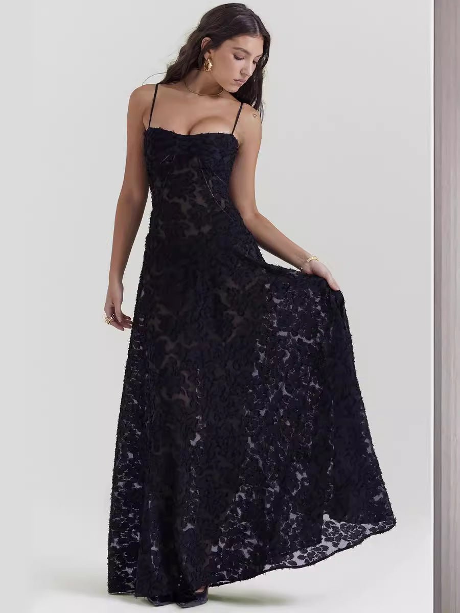 French Style Strap Niche Lace Sling dress Women's New Fashion Autumn Fairy Skirt Holiday Casual Mid-length - Cozy & Co. Market