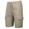 Galaxy Mens Solid Casual Everyday Explorer Cargo Shorts Ultra-Flex Comfort Mid Eco-Friendly Canvas Drawstring Closure Smart Back - Cozy & Co. Market
