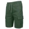 Galaxy Mens Solid Casual Everyday Explorer Cargo Shorts Ultra-Flex Comfort Mid Eco-Friendly Canvas Drawstring Closure Smart Back - Cozy & Co. Market