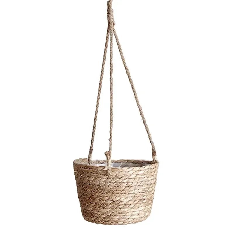 Garden Hanging Planter Macrame Plant Storage Basket Jute Rope Woven Indoor Outdoor Flower Pot Holder Plant Hangers Home Decor - Cozy & Co. Market