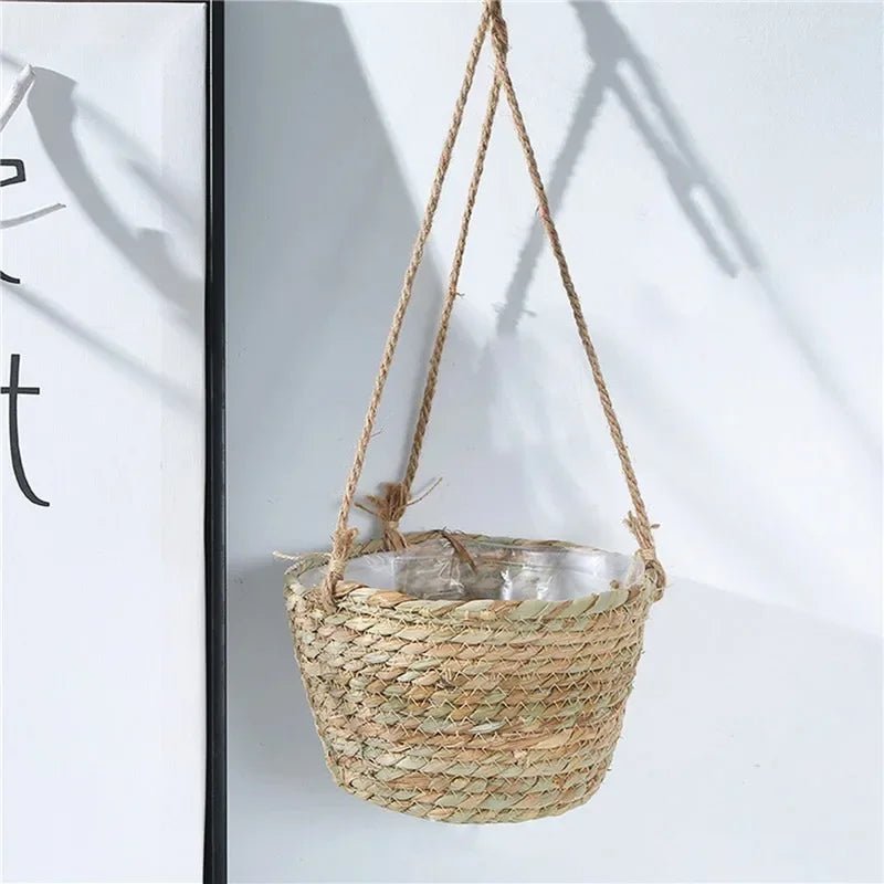 Garden Hanging Planter Macrame Plant Storage Basket Jute Rope Woven Indoor Outdoor Flower Pot Holder Plant Hangers Home Decor - Cozy & Co. Market