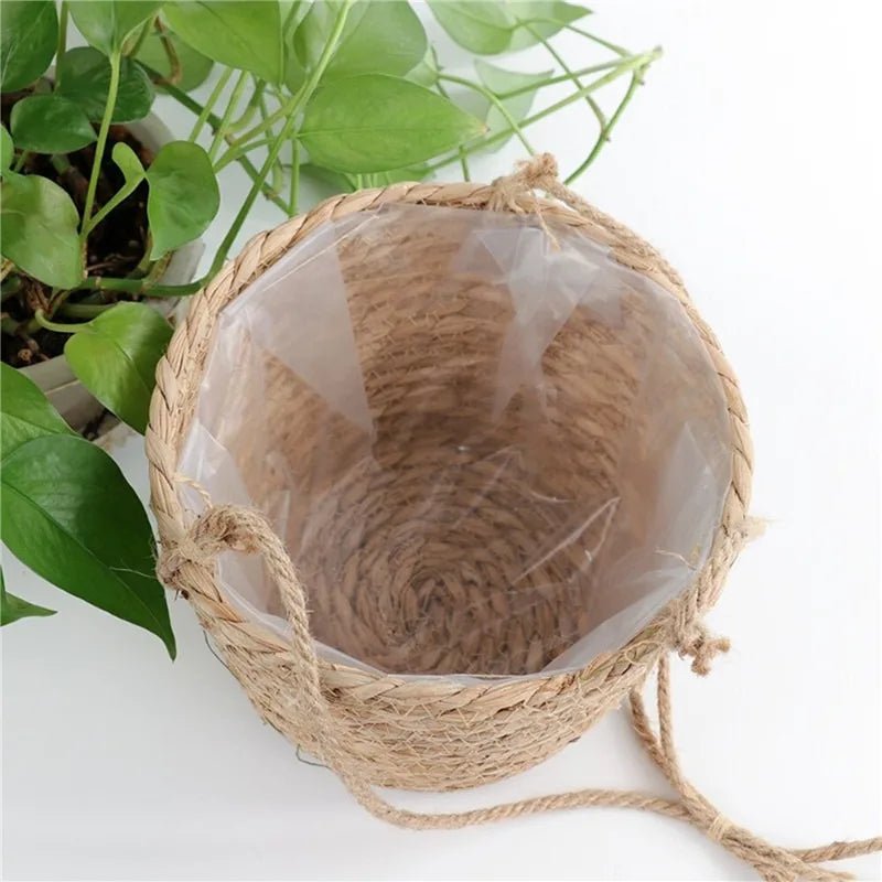 Garden Hanging Planter Macrame Plant Storage Basket Jute Rope Woven Indoor Outdoor Flower Pot Holder Plant Hangers Home Decor - Cozy & Co. Market