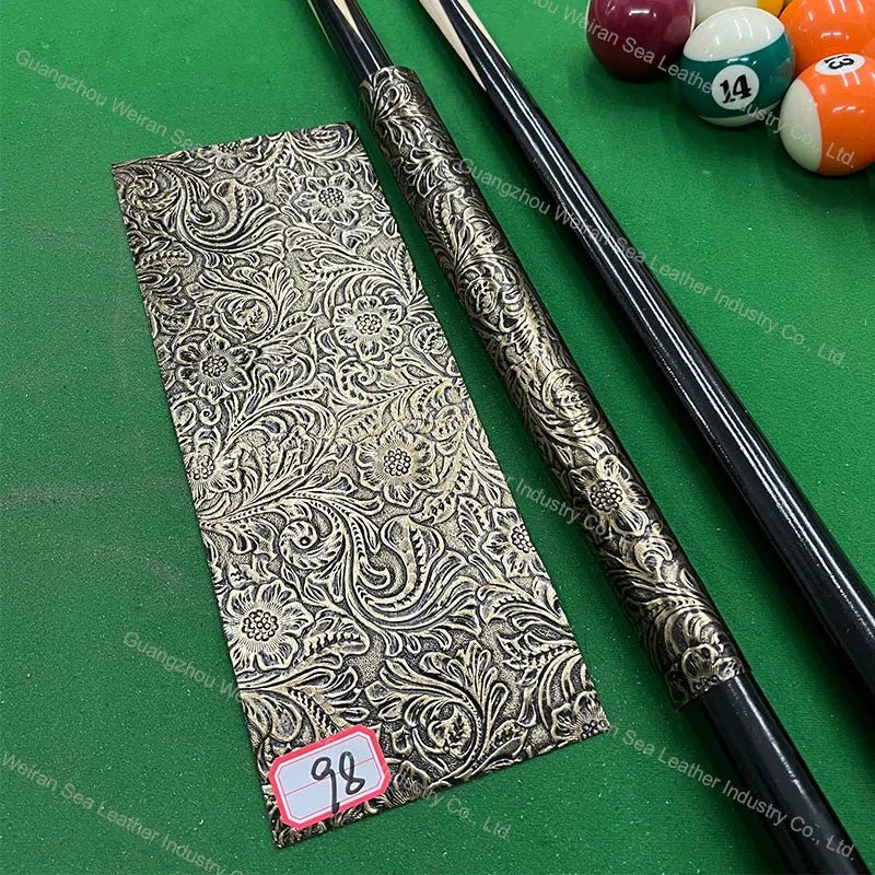 Genuine Cow Skin Pool Billiards Cue Grips Non-Slip Protective Sleeve Wrap with Different Print Pattern Genuine Leather Club Wrap - Cozy & Co. Market