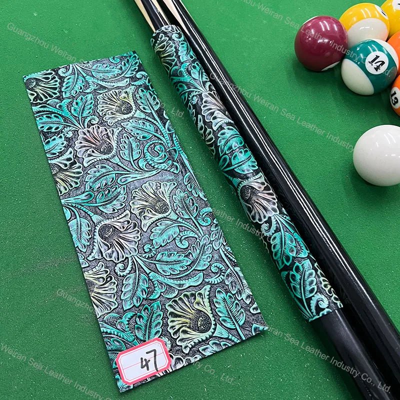 Genuine Cow Skin Pool Billiards Cue Grips Non-Slip Protective Sleeve Wrap with Different Print Pattern Genuine Leather Club Wrap - Cozy & Co. Market