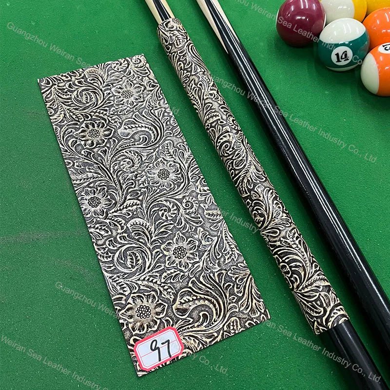 Genuine Cow Skin Pool Billiards Cue Grips Non-Slip Protective Sleeve Wrap with Different Print Pattern Genuine Leather Club Wrap - Cozy & Co. Market