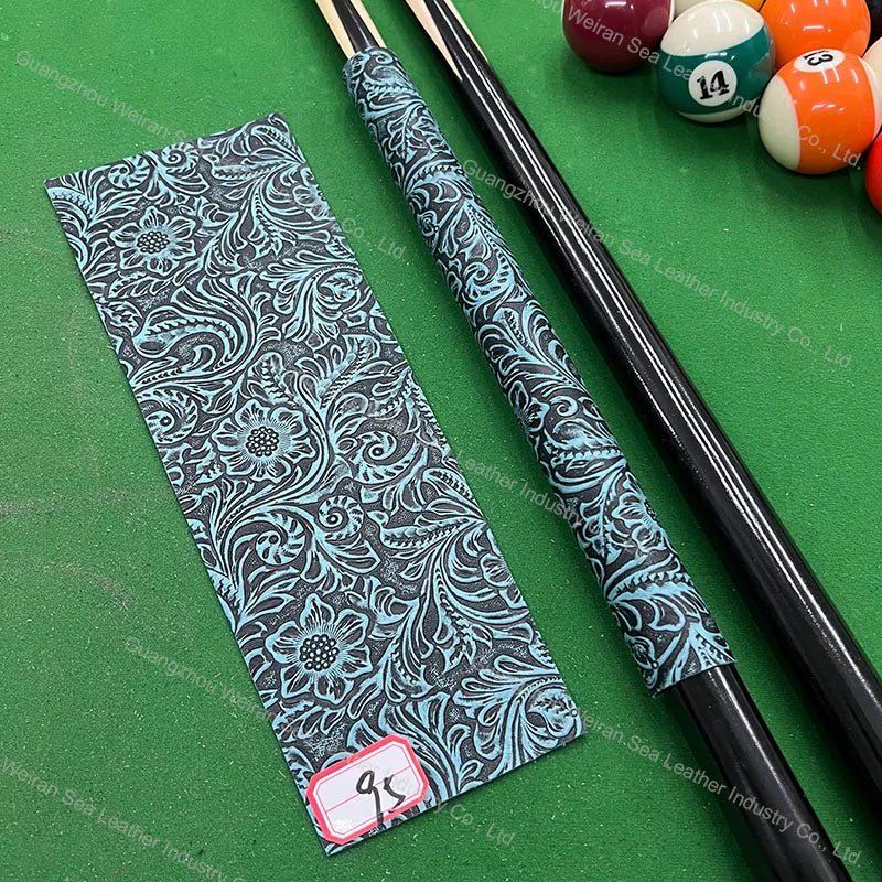 Genuine Cow Skin Pool Billiards Cue Grips Non-Slip Protective Sleeve Wrap with Different Print Pattern Genuine Leather Club Wrap - Cozy & Co. Market