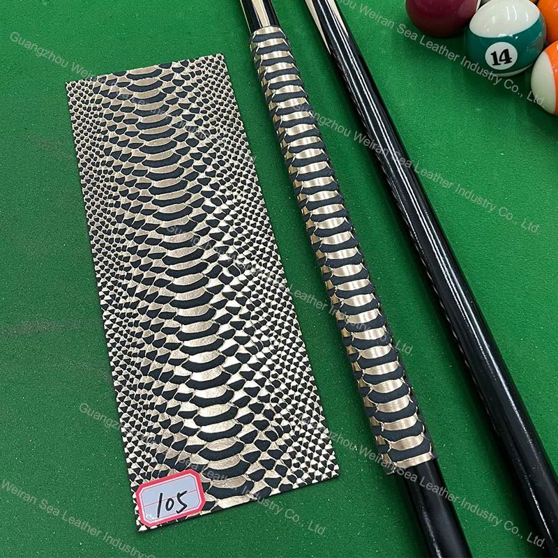 Genuine Cow Skin Pool Billiards Cue Grips Non-Slip Protective Sleeve Wrap with Different Print Pattern Genuine Leather Club Wrap - Cozy & Co. Market