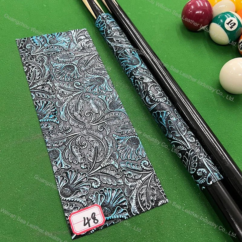 Genuine Cow Skin Pool Billiards Cue Grips Non-Slip Protective Sleeve Wrap with Different Print Pattern Genuine Leather Club Wrap - Cozy & Co. Market