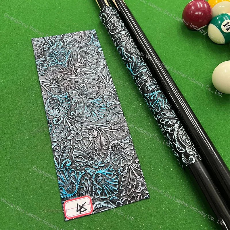 Genuine Cow Skin Pool Billiards Cue Grips Non-Slip Protective Sleeve Wrap with Different Print Pattern Genuine Leather Club Wrap - Cozy & Co. Market