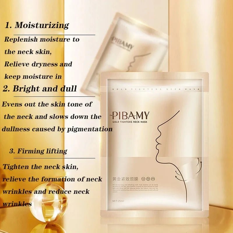 Gold Firming Neck Mask Moisturizing Anti Wrinkles Anti-aging skincare Neck Masks Beauty Necks Skin Care Products - Cozy & Co. Market