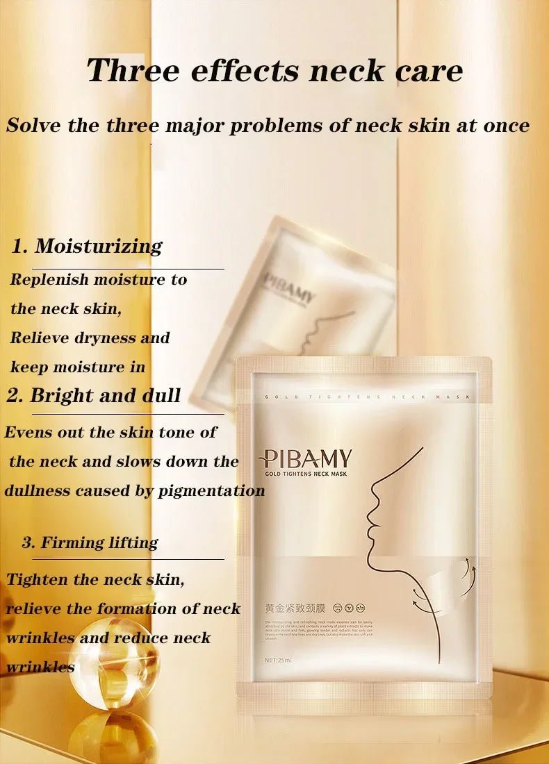 Gold Firming Neck Mask Moisturizing Anti Wrinkles Anti-aging skincare Neck Masks Beauty Necks Skin Care Products - Cozy & Co. Market