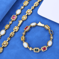 Gold-Plated Hip-Hop Gemstone Necklace - Cozy & Co. Market