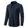 Good Quality New Design Stand Collar Men's Cotton Linen Shirt Long-sleeved Casual Beach Shirt - Cozy & Co. Market