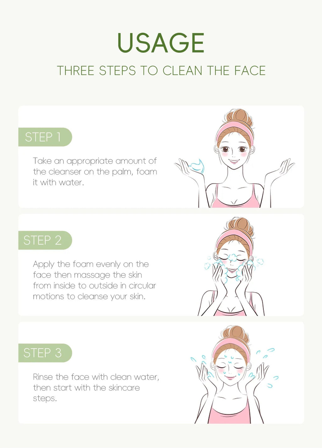 Green Tea Facial Cleanser 50g Skin Deep Cleansing Moisturizing Blackhead Removal Skincare Face Wash Foam Face Cleanser Skin Care - Cozy & Co. Market