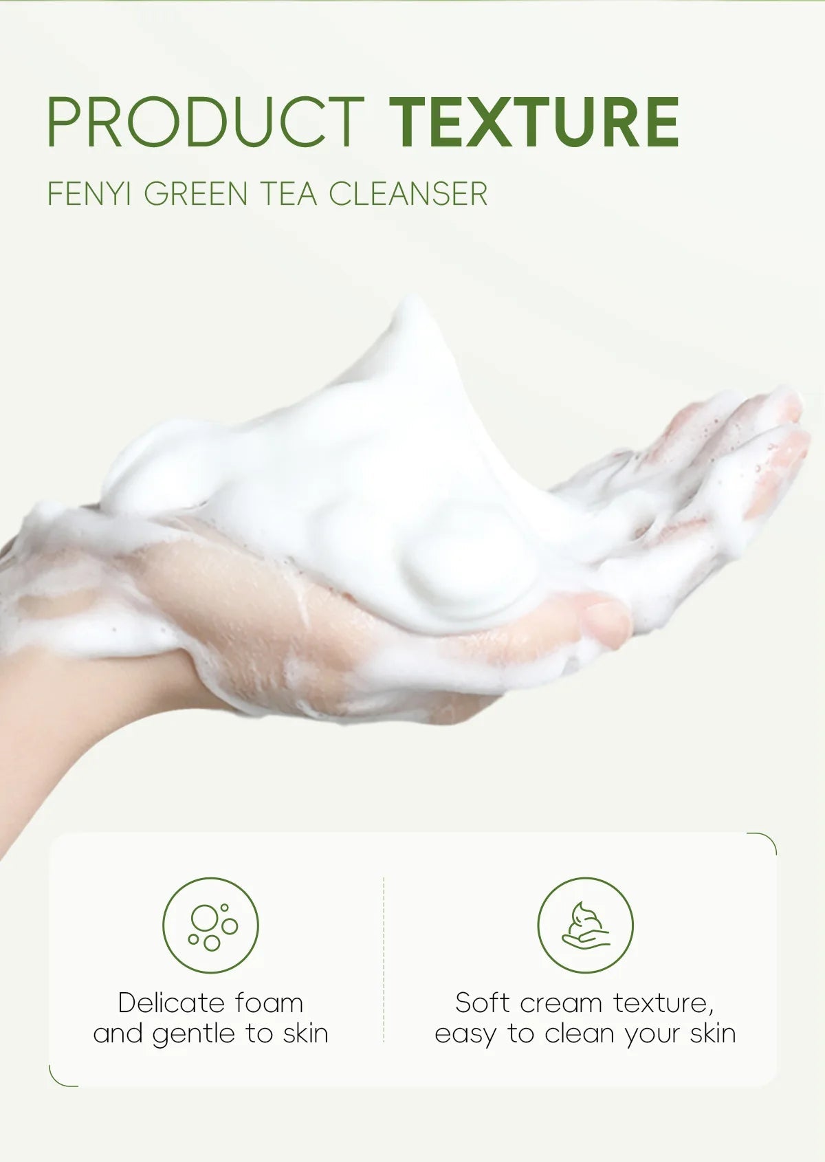Green Tea Facial Cleanser 50g Skin Deep Cleansing Moisturizing Blackhead Removal Skincare Face Wash Foam Face Cleanser Skin Care - Cozy & Co. Market