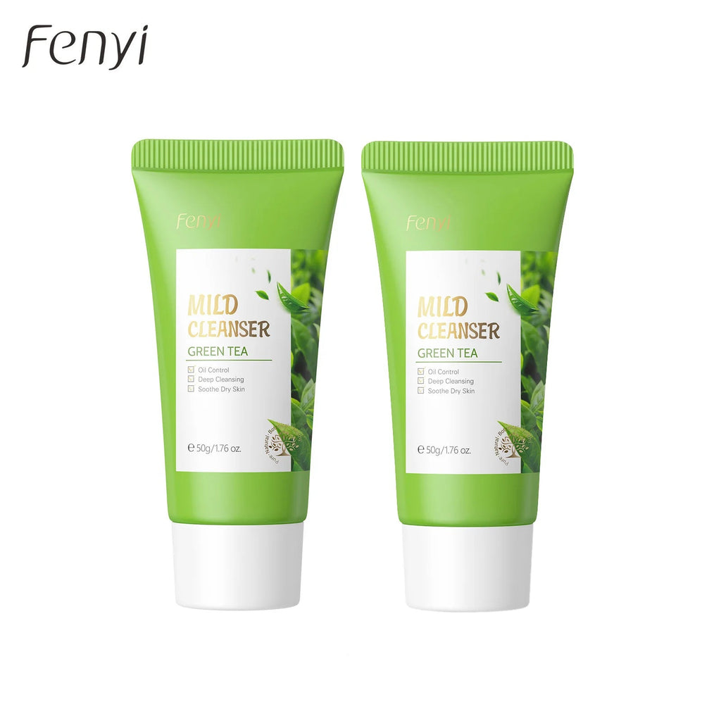 Green Tea Facial Cleanser 50g Skin Deep Cleansing Moisturizing Blackhead Removal Skincare Face Wash Foam Face Cleanser Skin Care - Cozy & Co. Market
