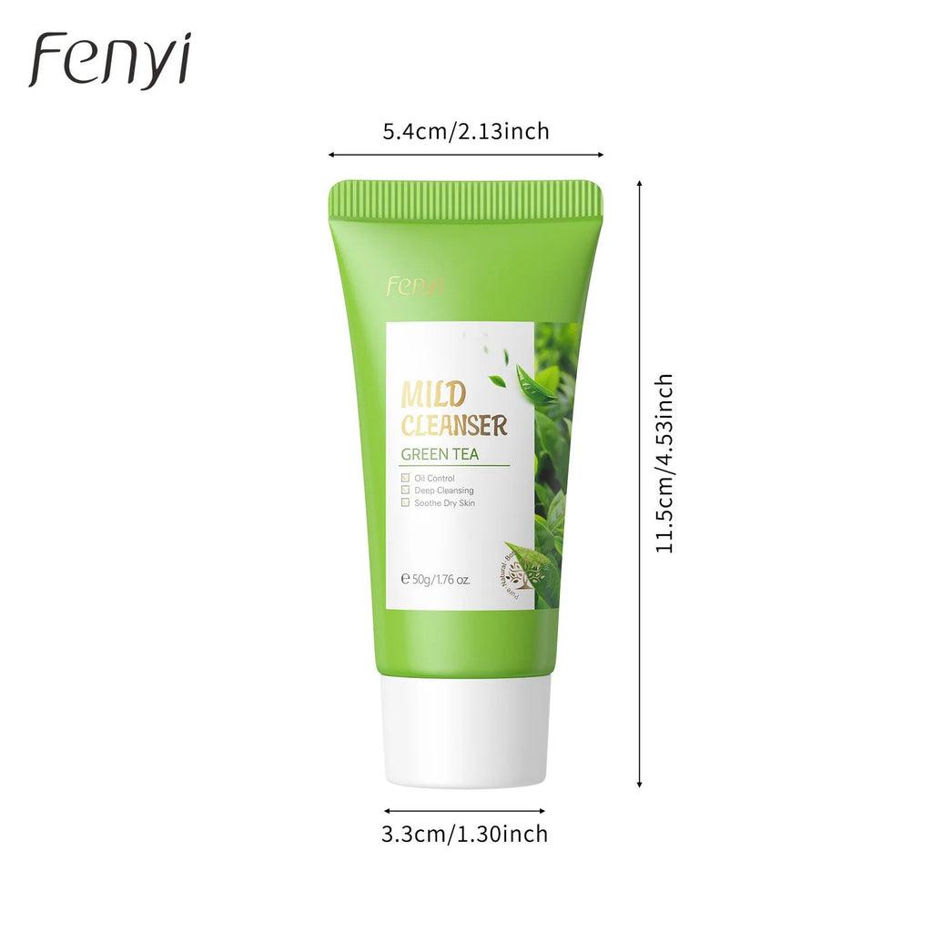 Green Tea Facial Cleanser 50g Skin Deep Cleansing Moisturizing Blackhead Removal Skincare Face Wash Foam Face Cleanser Skin Care - Cozy & Co. Market