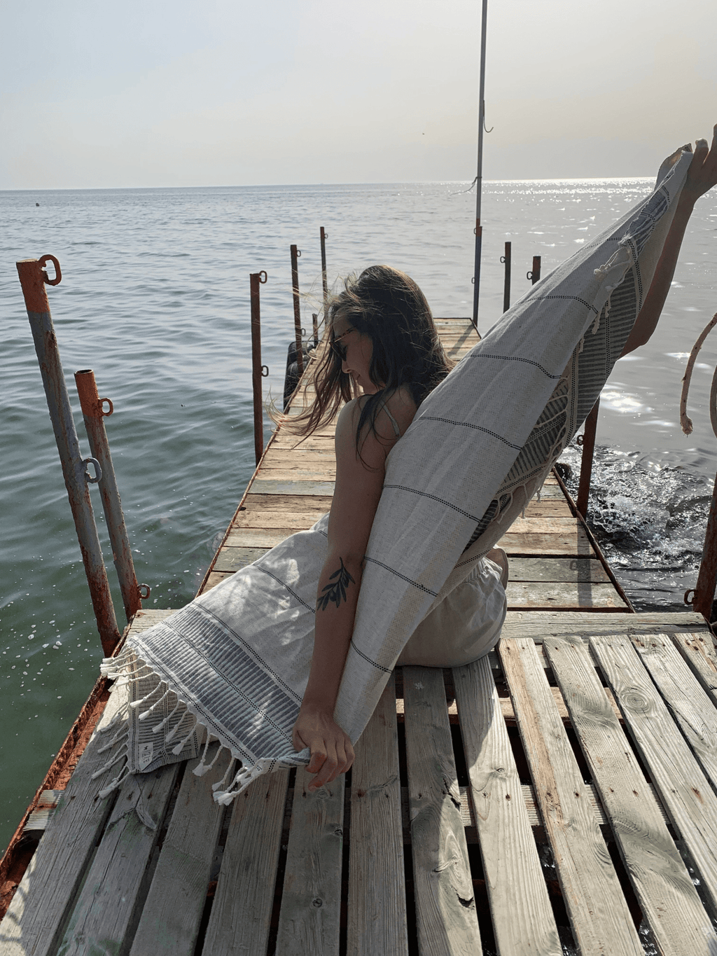 Handwoven Hammam towel "Izmir" - Cozy & Co. Market