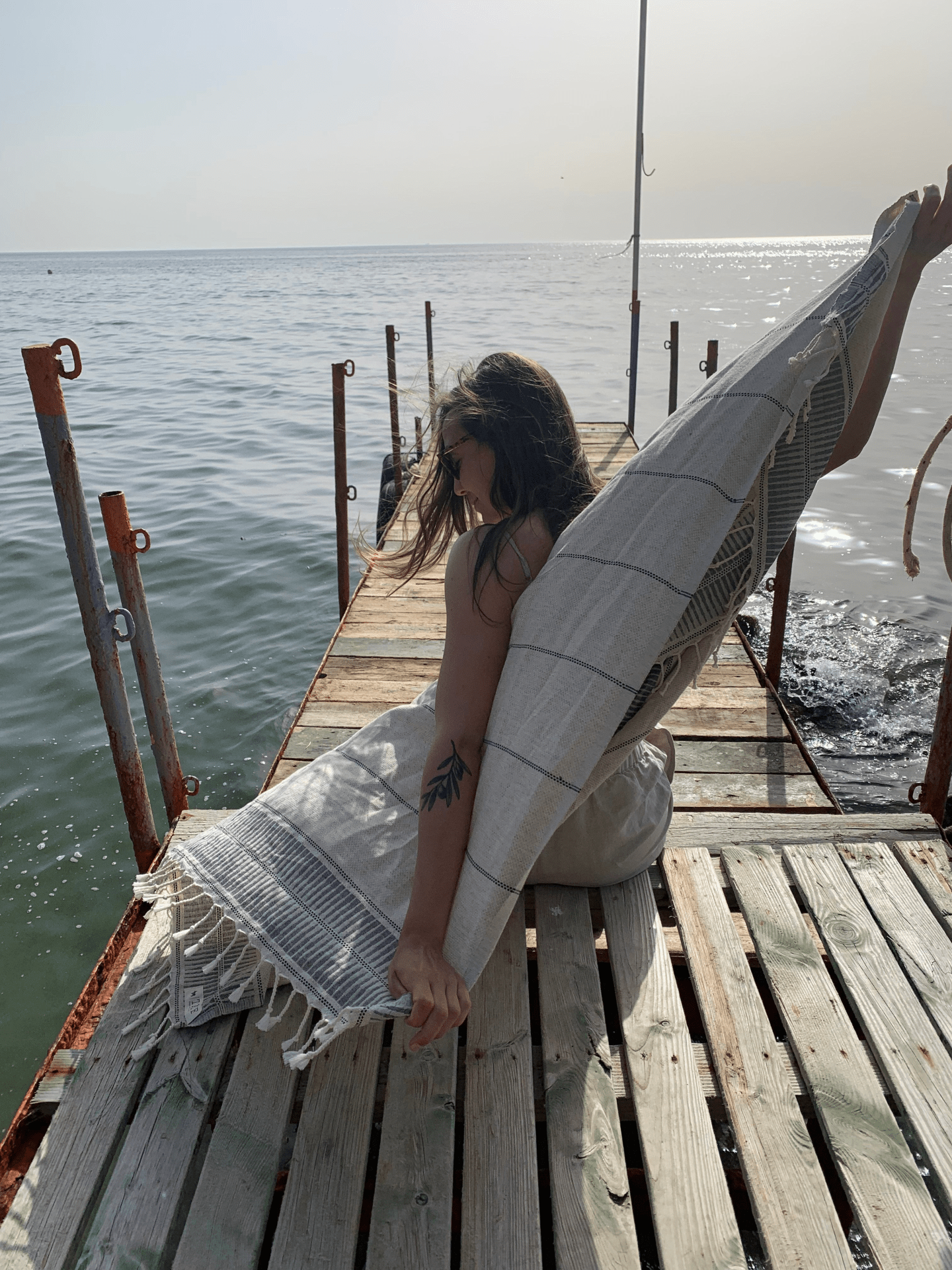 Handwoven Hammam towel "Izmir" - Cozy & Co. Market
