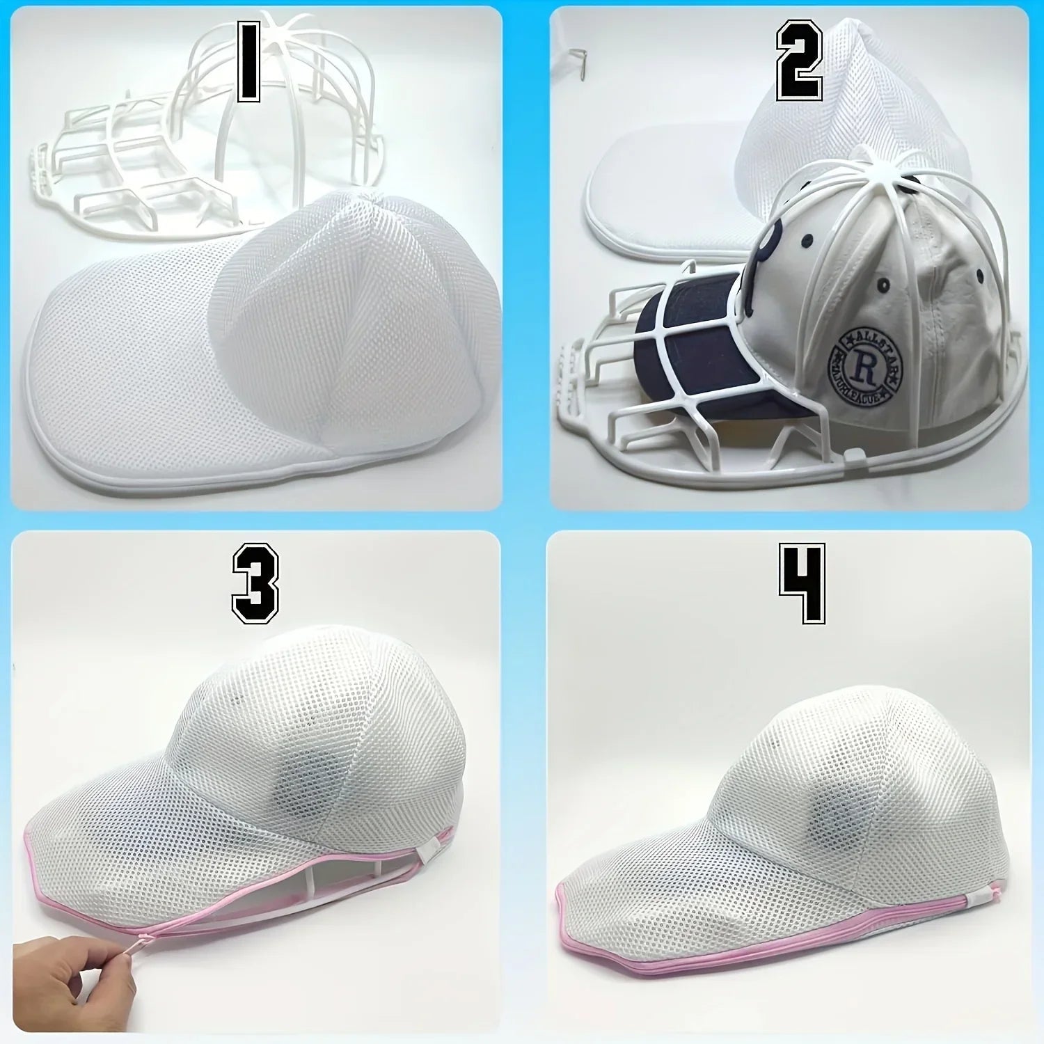 Hat cleaning cage for washing machines, hat cleaner with mesh bag,Hat bags or hat racks can be purchased separately. - Cozy & Co. Market