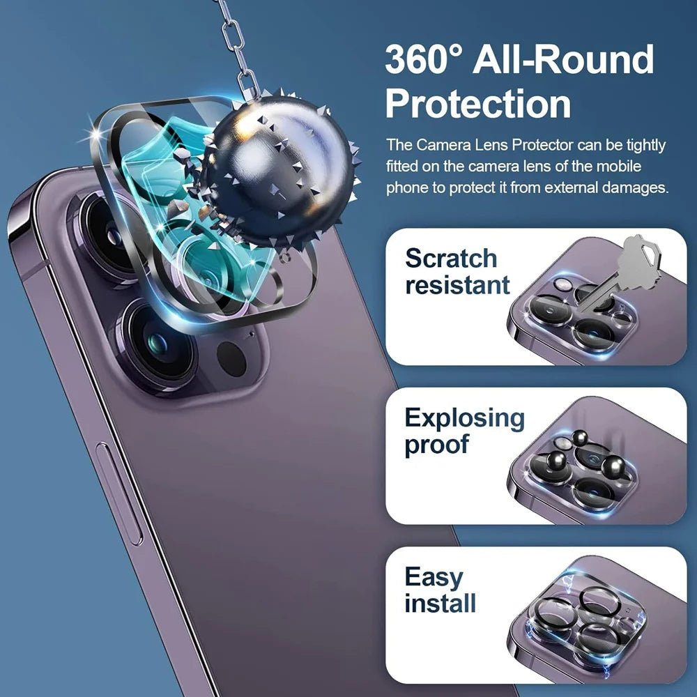 HD Screen Protection For iPhone 16 15 17 14 13 12 11 Pro Max Tempered Glass iPhone15 Pro Camera Lens Film iPhone16 Plus 13 Mini - Cozy & Co. Market