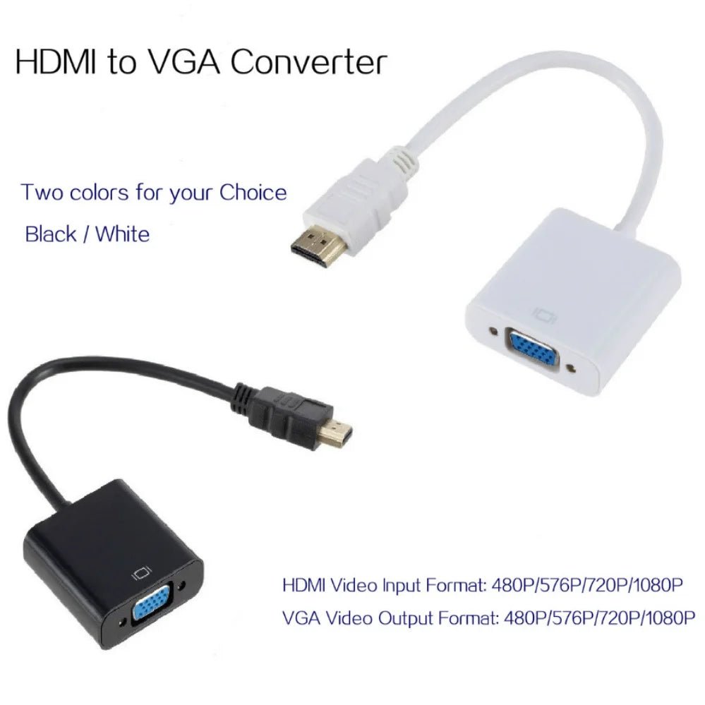 HDMI-compatible to VGA Adapter 1080P Digital to Analog Converter Cable For Xbox PS4 PC Laptop TV Box to Projector Displayer HDTV - Cozy & Co. Market