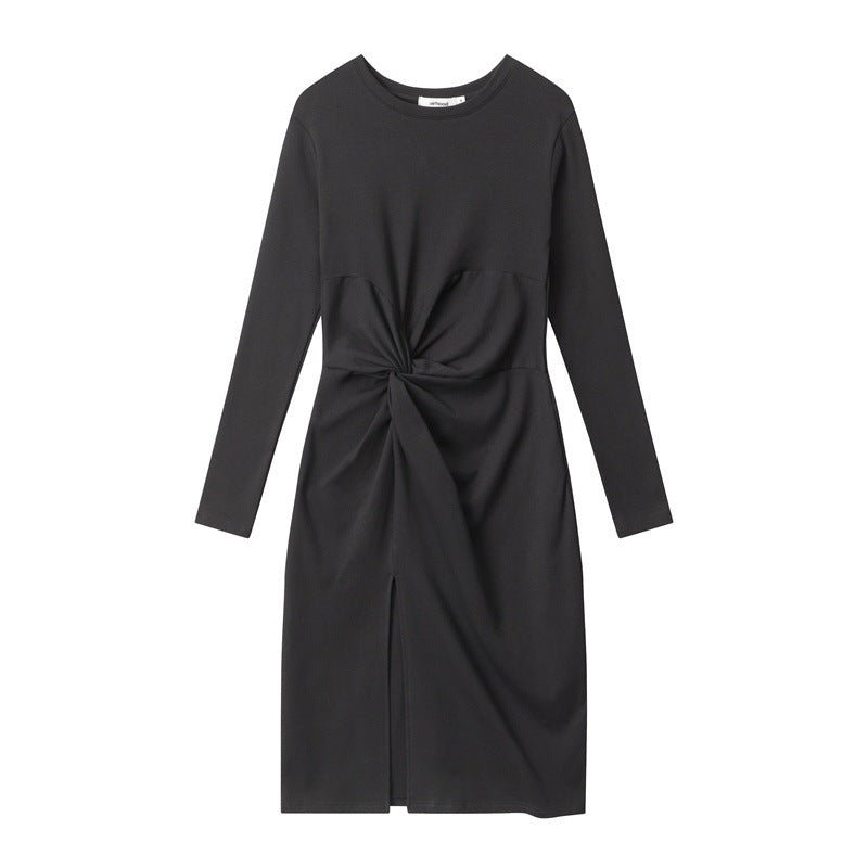 Heyhenry2025 European and American Style Dress Women's Autumn and Winter New Pleated Design Waist Sexy Long Skirt - Cozy & Co. Market