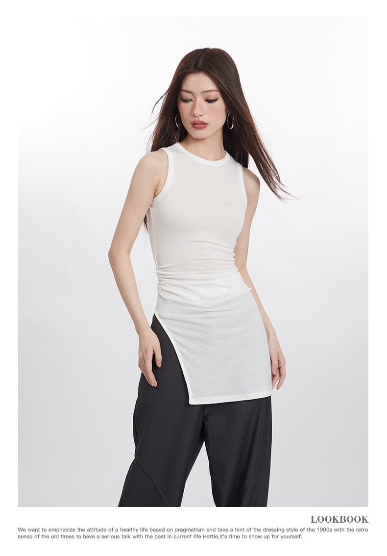 Heyhenry2025 New Summer Style Asymmetrical Sexy Dress Sleeveless Pullover Waist Bag Hip Dress for Women - Cozy & Co. Market