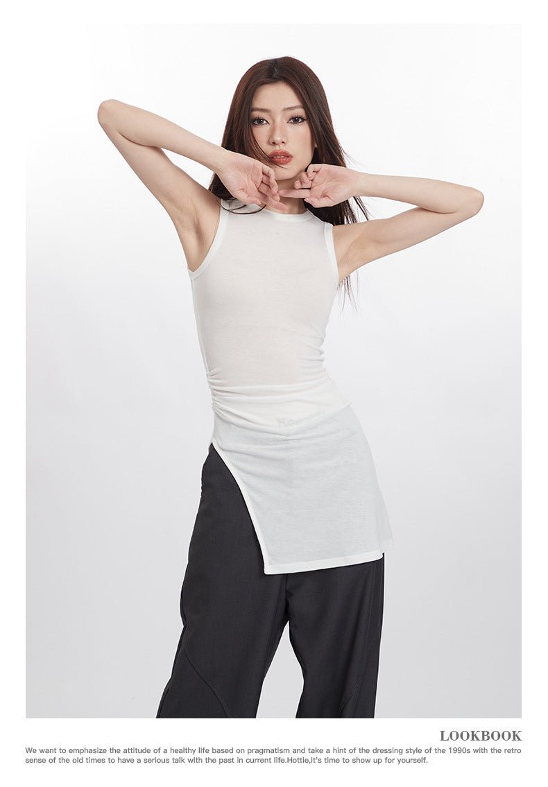 Heyhenry2025 New Summer Style Asymmetrical Sexy Dress Sleeveless Pullover Waist Bag Hip Dress for Women - Cozy & Co. Market
