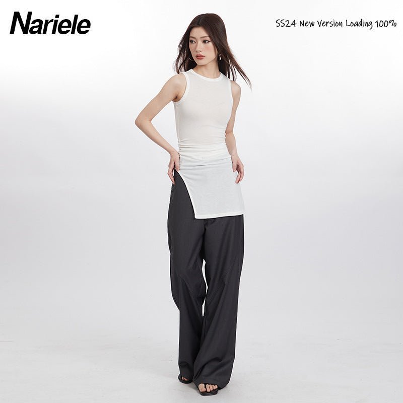 Heyhenry2025 New Summer Style Asymmetrical Sexy Dress Sleeveless Pullover Waist Bag Hip Dress for Women - Cozy & Co. Market