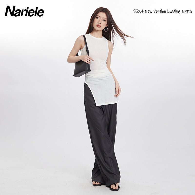 Heyhenry2025 New Summer Style Asymmetrical Sexy Dress Sleeveless Pullover Waist Bag Hip Dress for Women - Cozy & Co. Market