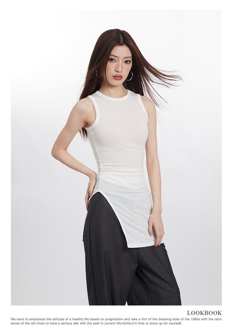 Heyhenry2025 New Summer Style Asymmetrical Sexy Dress Sleeveless Pullover Waist Bag Hip Dress for Women - Cozy & Co. Market