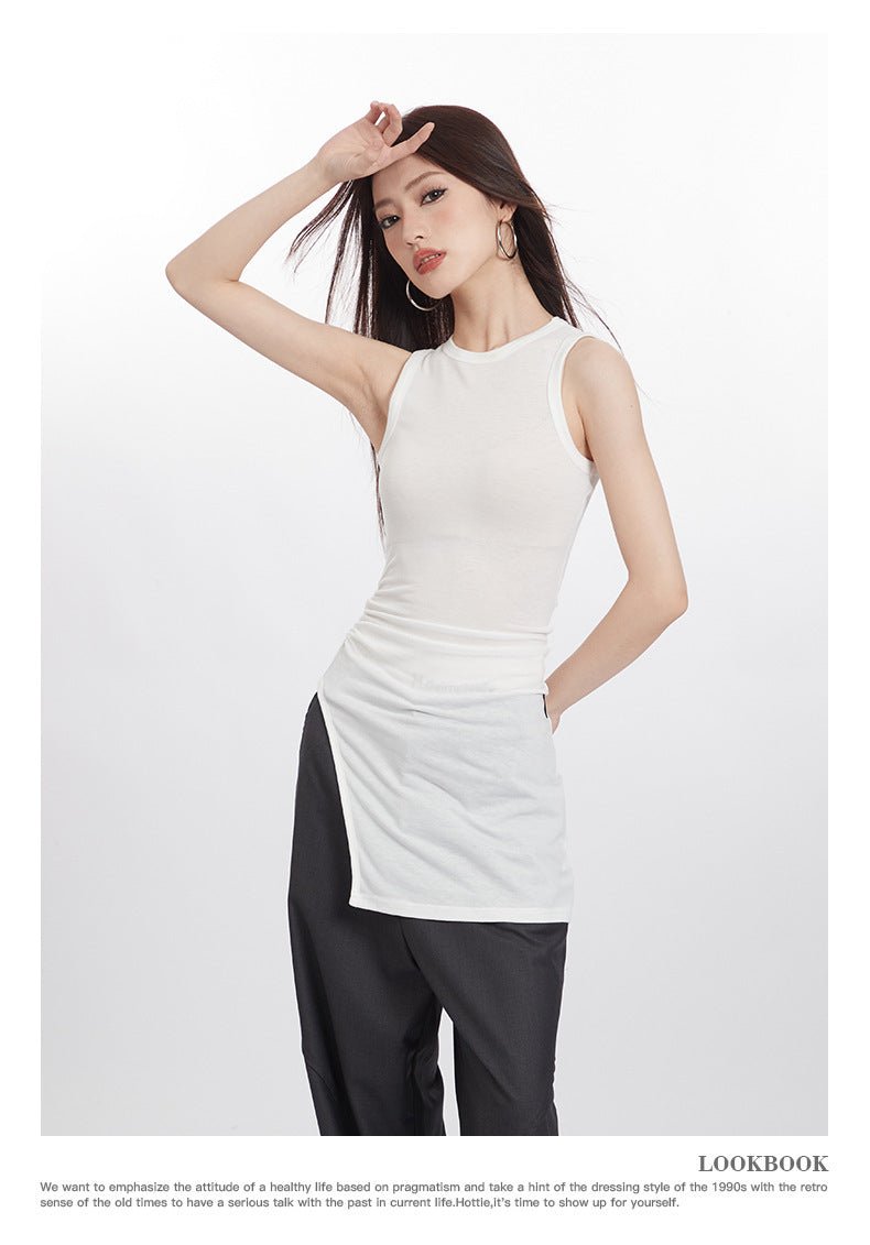 Heyhenry2025 New Summer Style Asymmetrical Sexy Dress Sleeveless Pullover Waist Bag Hip Dress for Women - Cozy & Co. Market