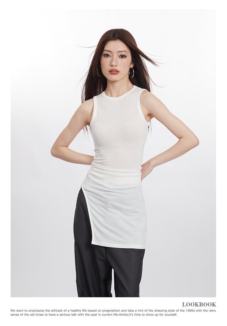 Heyhenry2025 New Summer Style Asymmetrical Sexy Dress Sleeveless Pullover Waist Bag Hip Dress for Women - Cozy & Co. Market