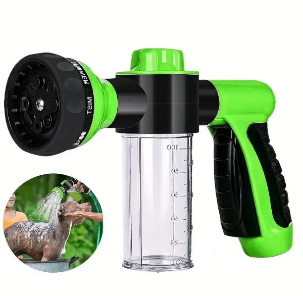 High-Pressure Pet Shower Sprayer & Grooming Brush — Outdoor Dog Wash - Cozy & Co. Market