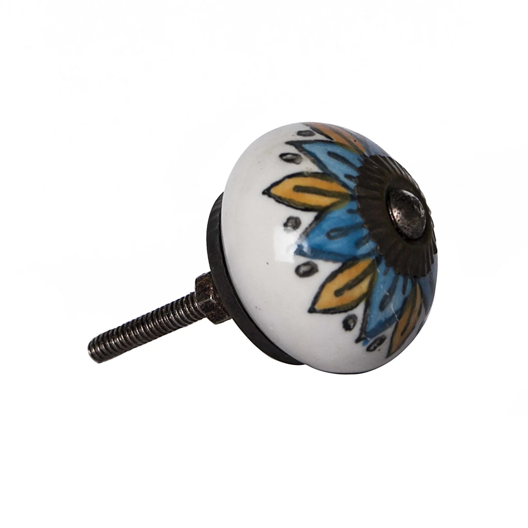 HMS 1.5\" X 1.5\" X 1.5\" Ceramic Metal Multicolor 12 Pack Furniture Handles & Knobs - Cozy & Co. Market