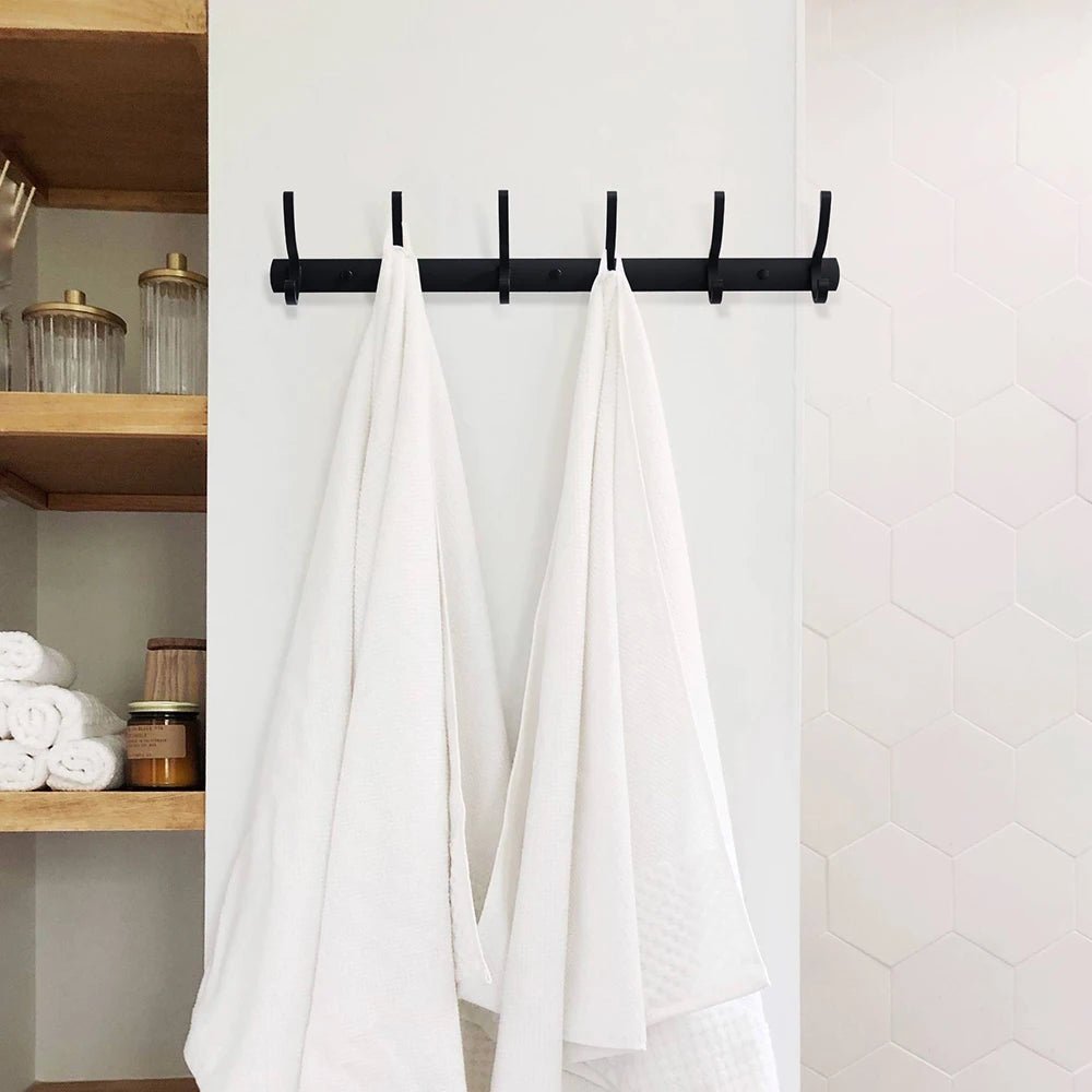Home Storage Hooks Wall Hooks & Coat Racks Wall Mounted,Mental Black Coat Hanger Wall Mount Towel Hooks for Bathrooms - Cozy & Co. Market