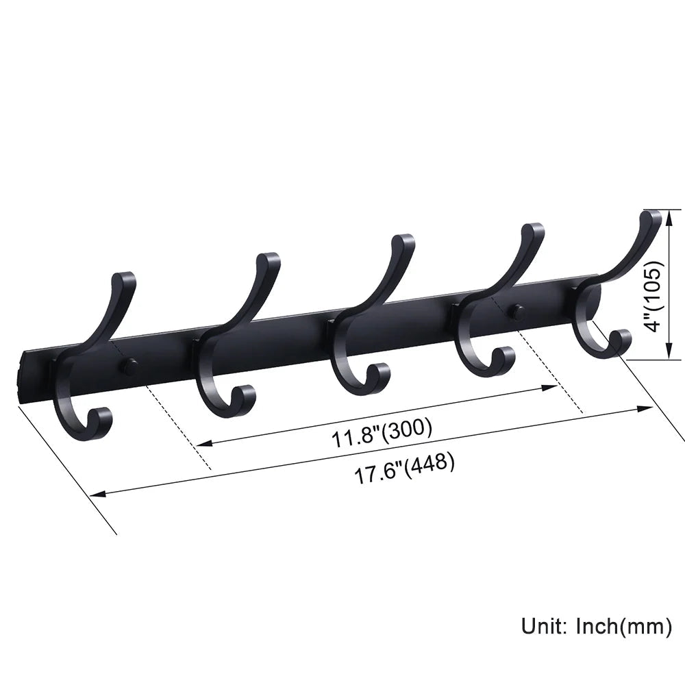Home Storage Hooks Wall Hooks & Coat Racks Wall Mounted,Mental Black Coat Hanger Wall Mount Towel Hooks for Bathrooms - Cozy & Co. Market
