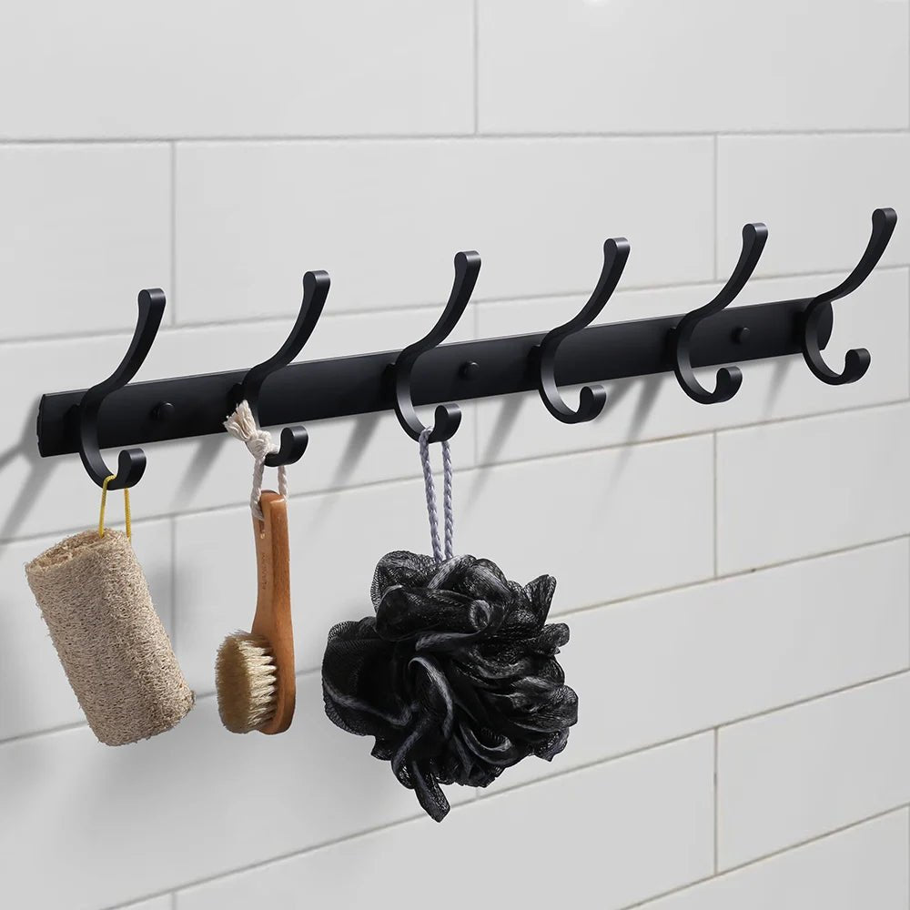 Home Storage Hooks Wall Hooks & Coat Racks Wall Mounted,Mental Black Coat Hanger Wall Mount Towel Hooks for Bathrooms - Cozy & Co. Market